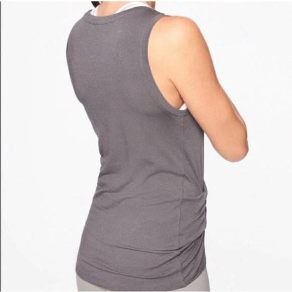 Athleta Threadlight Twist Tank Top Athleisure Work Out Gray Modal Sz XXS - Picture 2 of 10